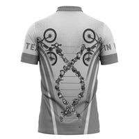 Cycling Zipper Polo Shirt Its In My DNA - Wonder Print Shop
