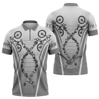 Cycling Zipper Polo Shirt Its In My DNA - Wonder Print Shop