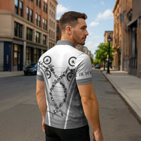 Cycling Zipper Polo Shirt Its In My DNA - Wonder Print Shop