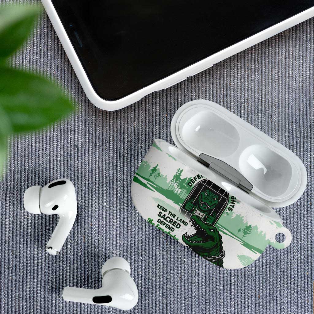 Alligator Alcatraz Defend Human Rights AirPods Case Defend The Everglades - Wonder Print Shop