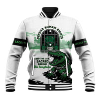 Alligator Alcatraz Defend Human Rights Baseball Jacket Defend The Everglades - Wonder Print Shop