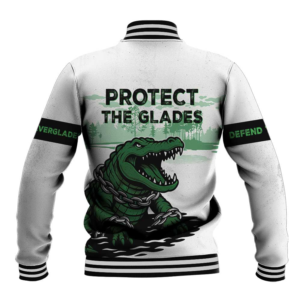 Alligator Alcatraz Defend Human Rights Baseball Jacket Defend The Everglades - Wonder Print Shop