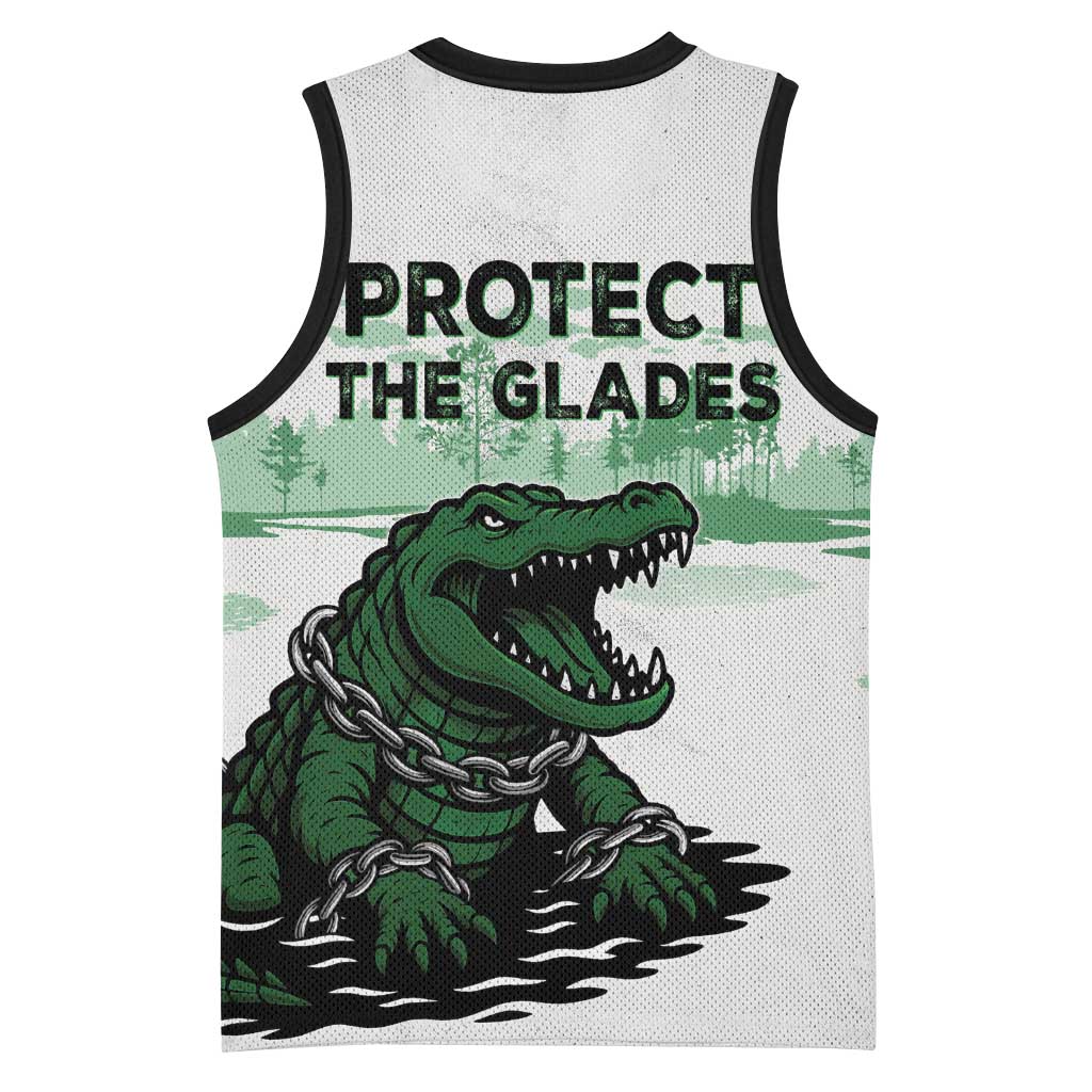 Alligator Alcatraz Defend Human Rights Basketball Jersey Defend The Everglades - Wonder Print Shop