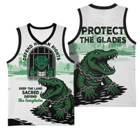 Alligator Alcatraz Defend Human Rights Basketball Jersey Defend The Everglades - Wonder Print Shop