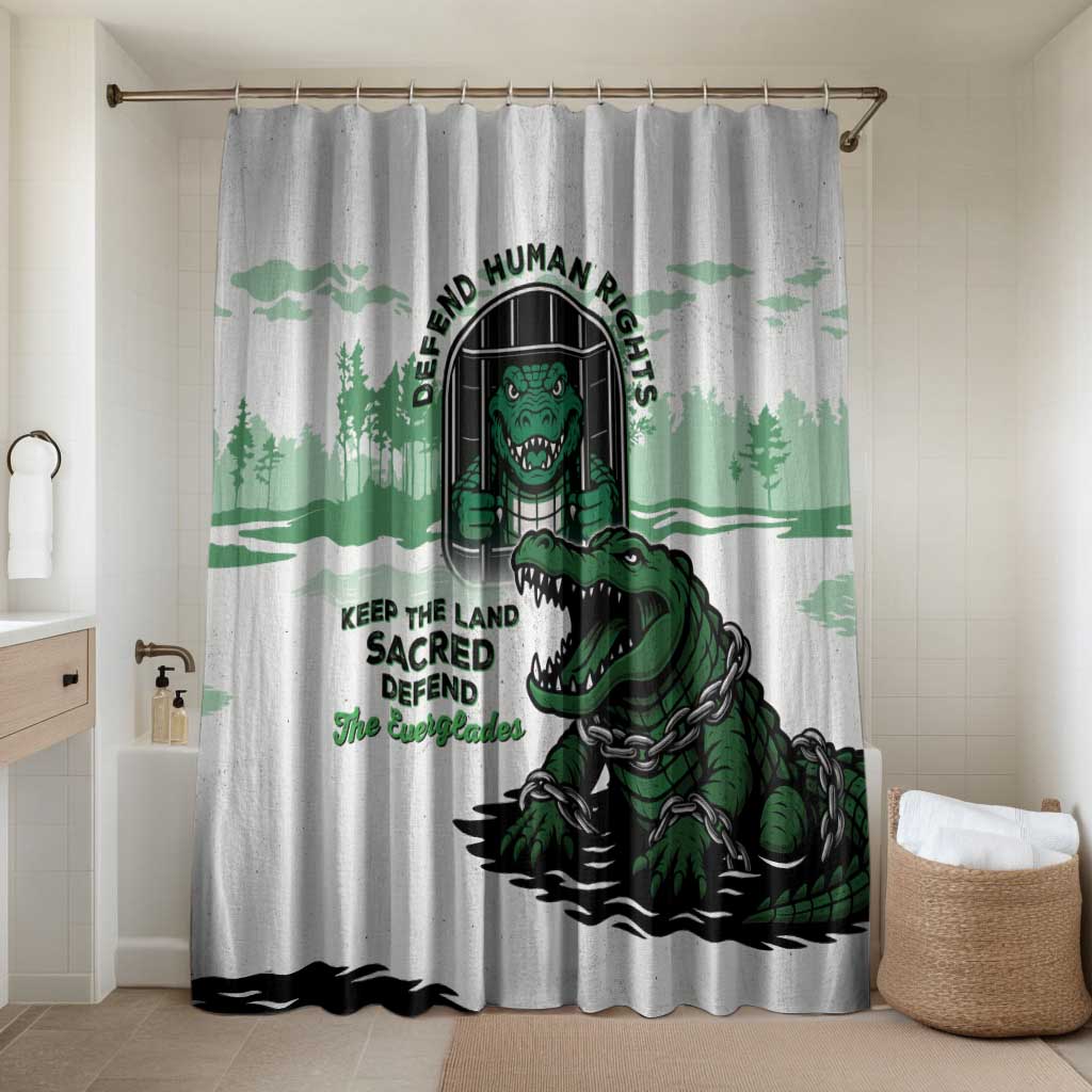 Alligator Alcatraz Defend Human Rights Bathroom Set Defend The Everglades - Wonder Print Shop