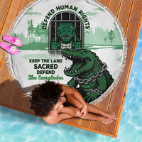 Alligator Alcatraz Defend Human Rights Beach Blanket Defend The Everglades - Wonder Print Shop