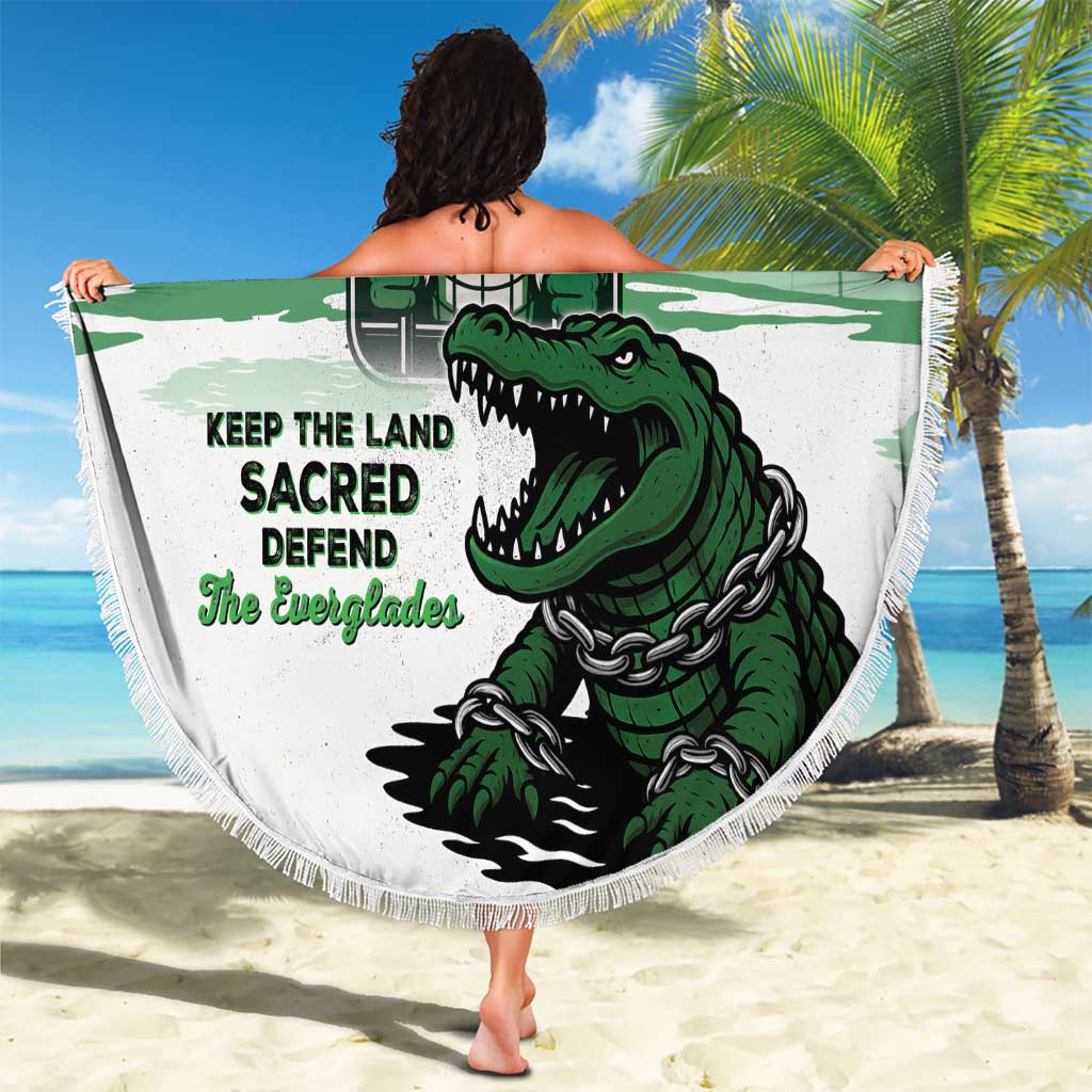 Alligator Alcatraz Defend Human Rights Beach Blanket Defend The Everglades - Wonder Print Shop