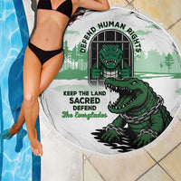 Alligator Alcatraz Defend Human Rights Beach Blanket Defend The Everglades - Wonder Print Shop