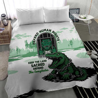 Alligator Alcatraz Defend Human Rights Bedding Set Defend The Everglades - Wonder Print Shop