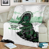 Alligator Alcatraz Defend Human Rights Blanket Defend The Everglades - Wonder Print Shop
