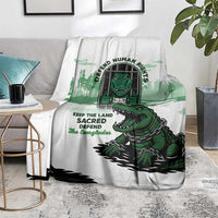 Alligator Alcatraz Defend Human Rights Blanket Defend The Everglades - Wonder Print Shop