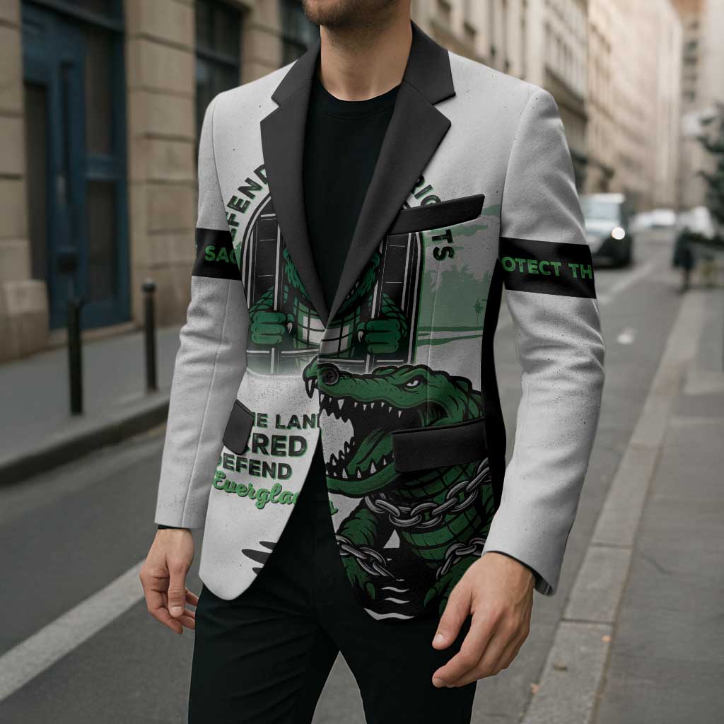 Alligator Alcatraz Defend Human Rights Blazer Defend The Everglades - Wonder Print Shop