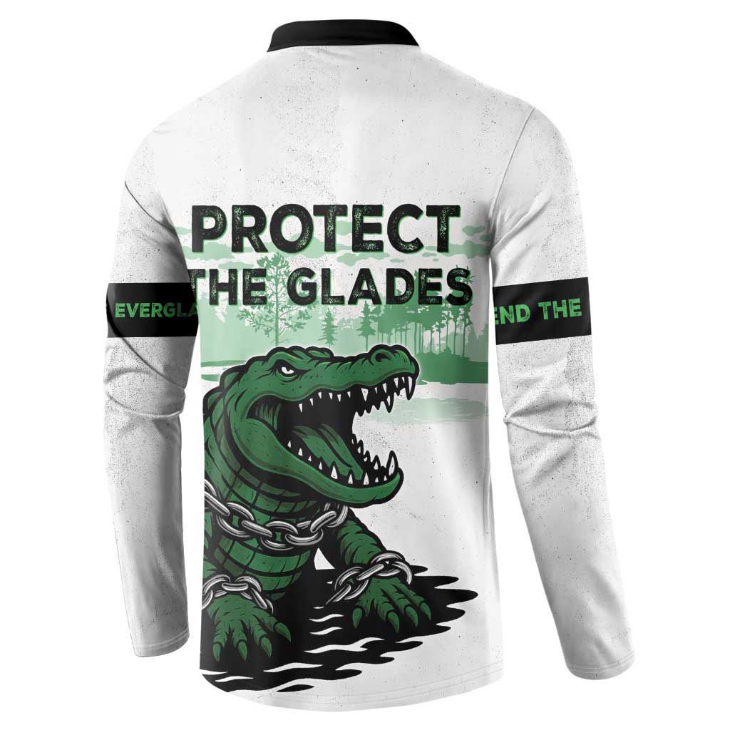 Alligator Alcatraz Defend Human Rights Button Sweatshirt Defend The Everglades - Wonder Print Shop