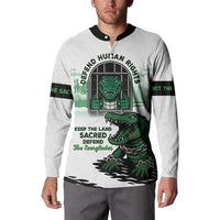 Alligator Alcatraz Defend Human Rights Button Sweatshirt Defend The Everglades - Wonder Print Shop
