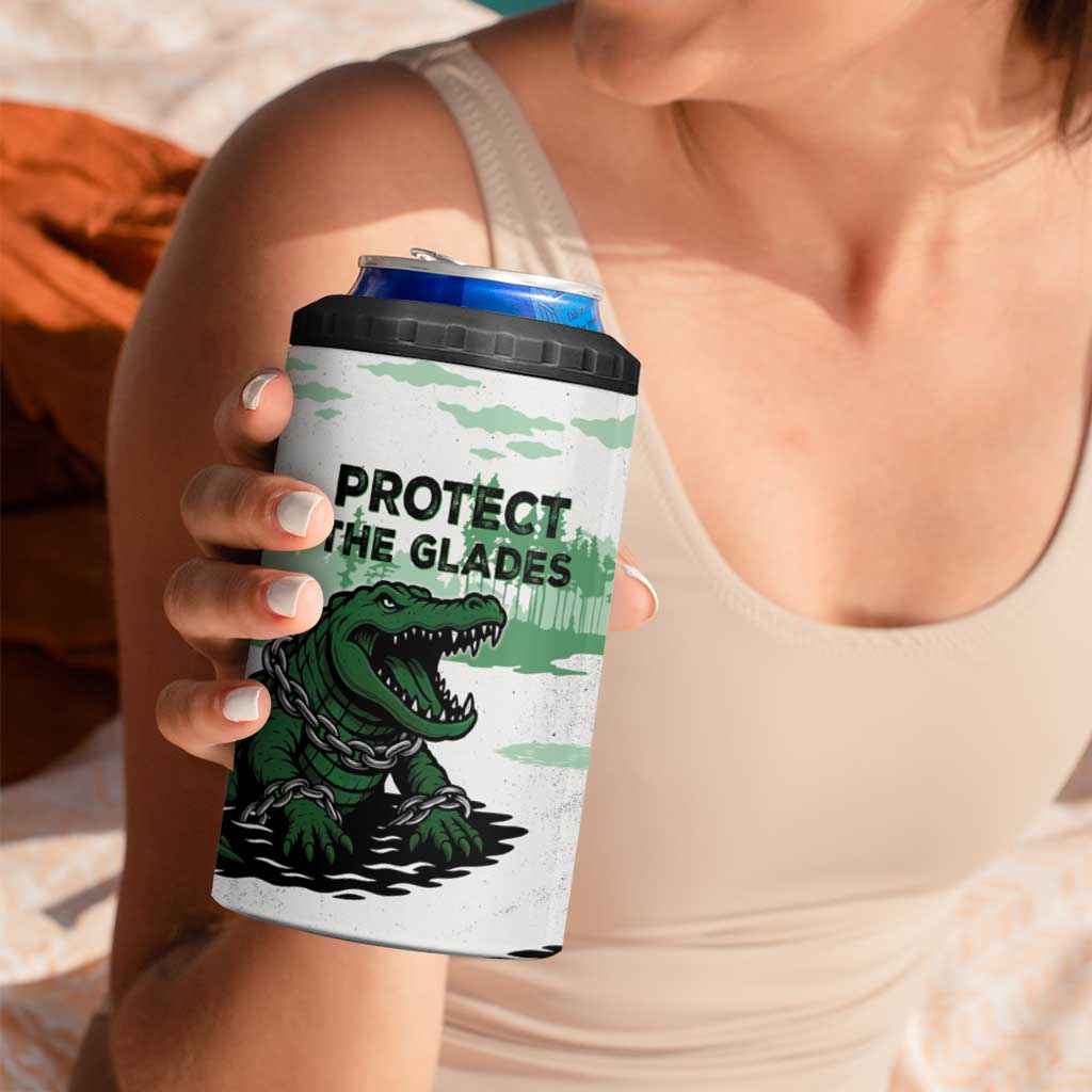 Alligator Alcatraz Defend Human Rights 4 in 1 Can Cooler Tumbler Defend The Everglades - Wonder Print Shop