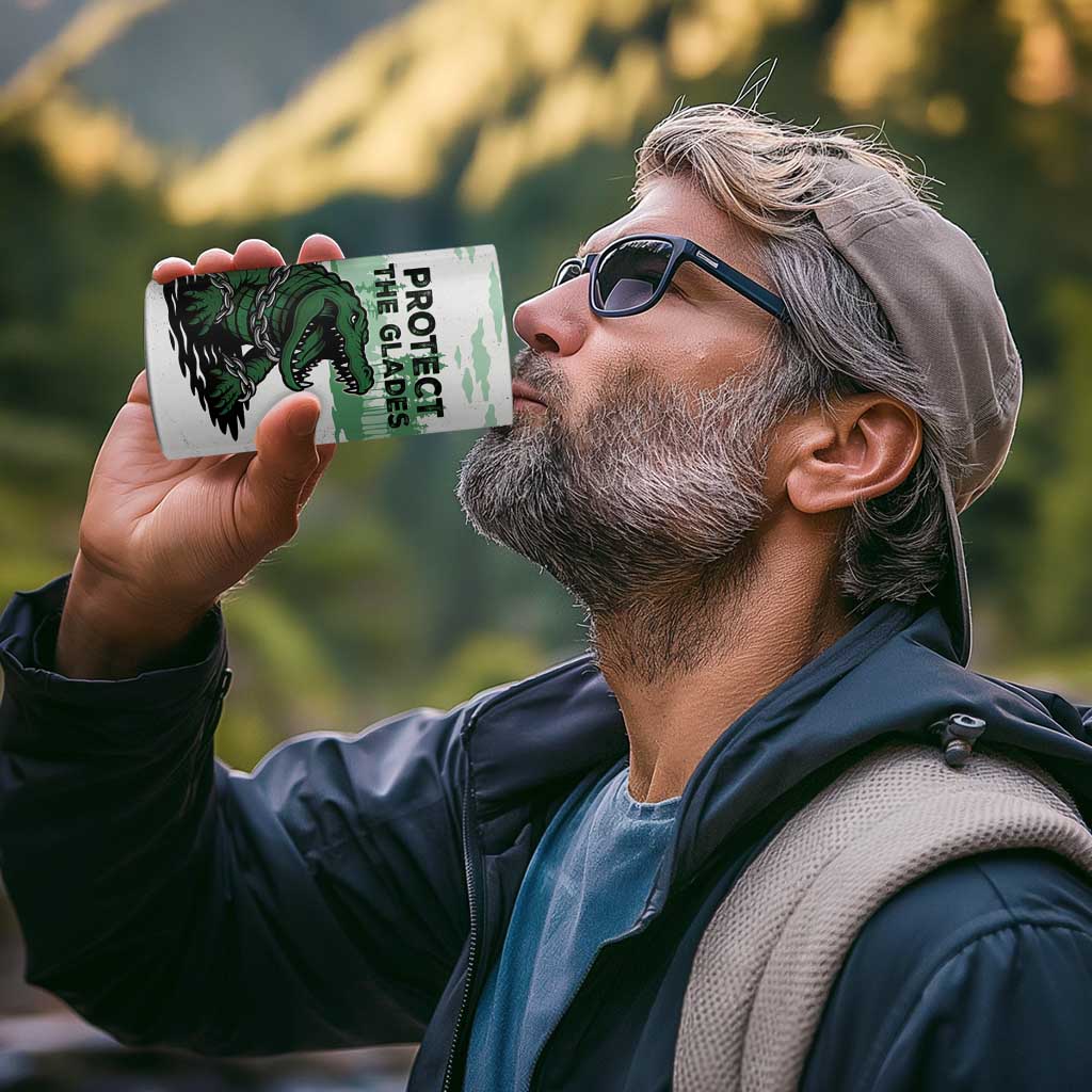 Alligator Alcatraz Defend Human Rights 4 in 1 Can Cooler Tumbler Defend The Everglades - Wonder Print Shop