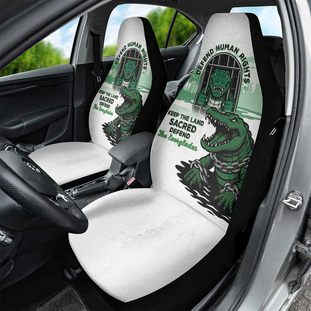Alligator Alcatraz Defend Human Rights Car Seat Cover Defend The Everglades - Wonder Print Shop