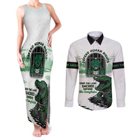 Alligator Alcatraz Defend Human Rights Couples Matching Tank Maxi Dress and Long Sleeve Button Shirt Defend The Everglades - Wonder Print Shop