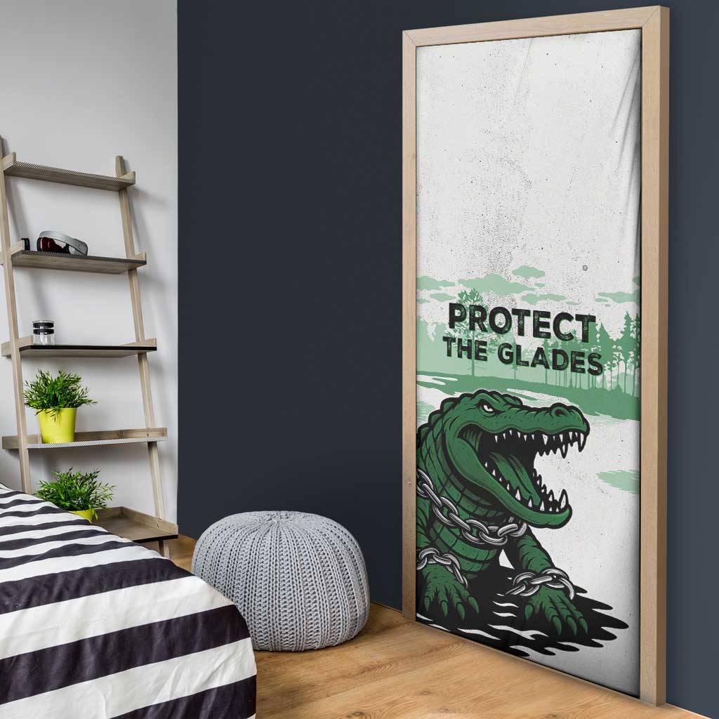 Alligator Alcatraz Defend Human Rights Door Cover Defend The Everglades - Wonder Print Shop