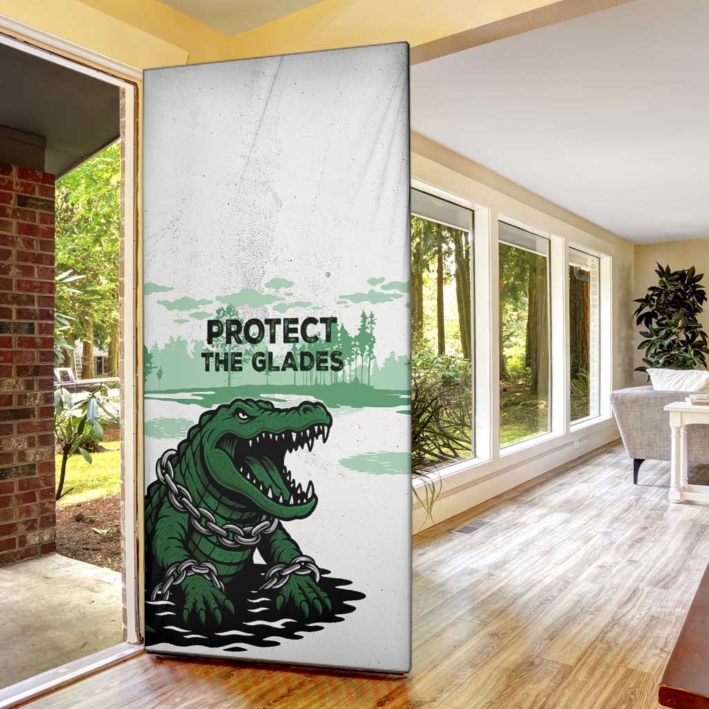 Alligator Alcatraz Defend Human Rights Door Cover Defend The Everglades - Wonder Print Shop