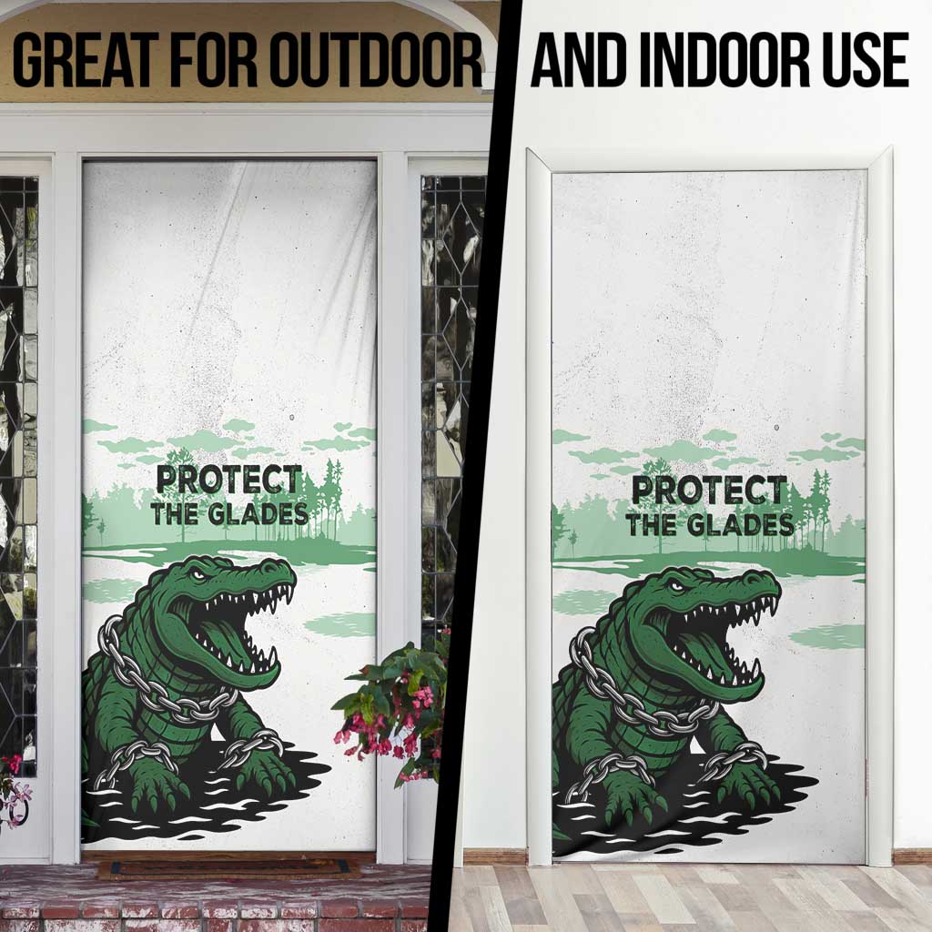 Alligator Alcatraz Defend Human Rights Door Cover Defend The Everglades - Wonder Print Shop