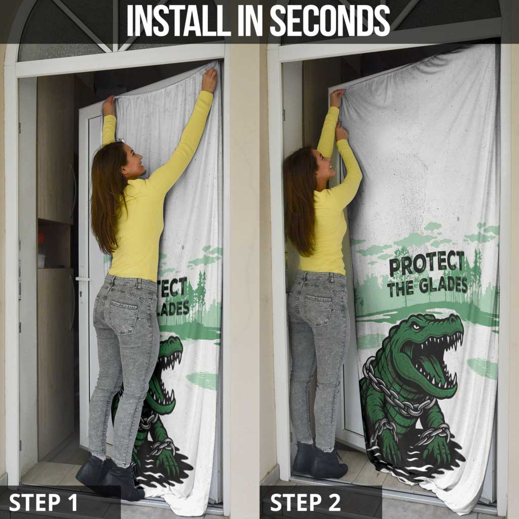 Alligator Alcatraz Defend Human Rights Door Cover Defend The Everglades - Wonder Print Shop