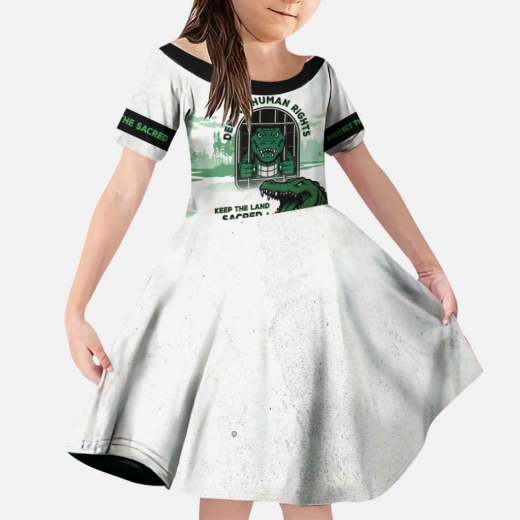 Alligator Alcatraz Defend Human Rights Family Matching Puletasi and Hawaiian Shirt Defend The Everglades - Wonder Print Shop