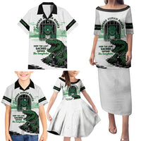 Alligator Alcatraz Defend Human Rights Family Matching Puletasi and Hawaiian Shirt Defend The Everglades - Wonder Print Shop