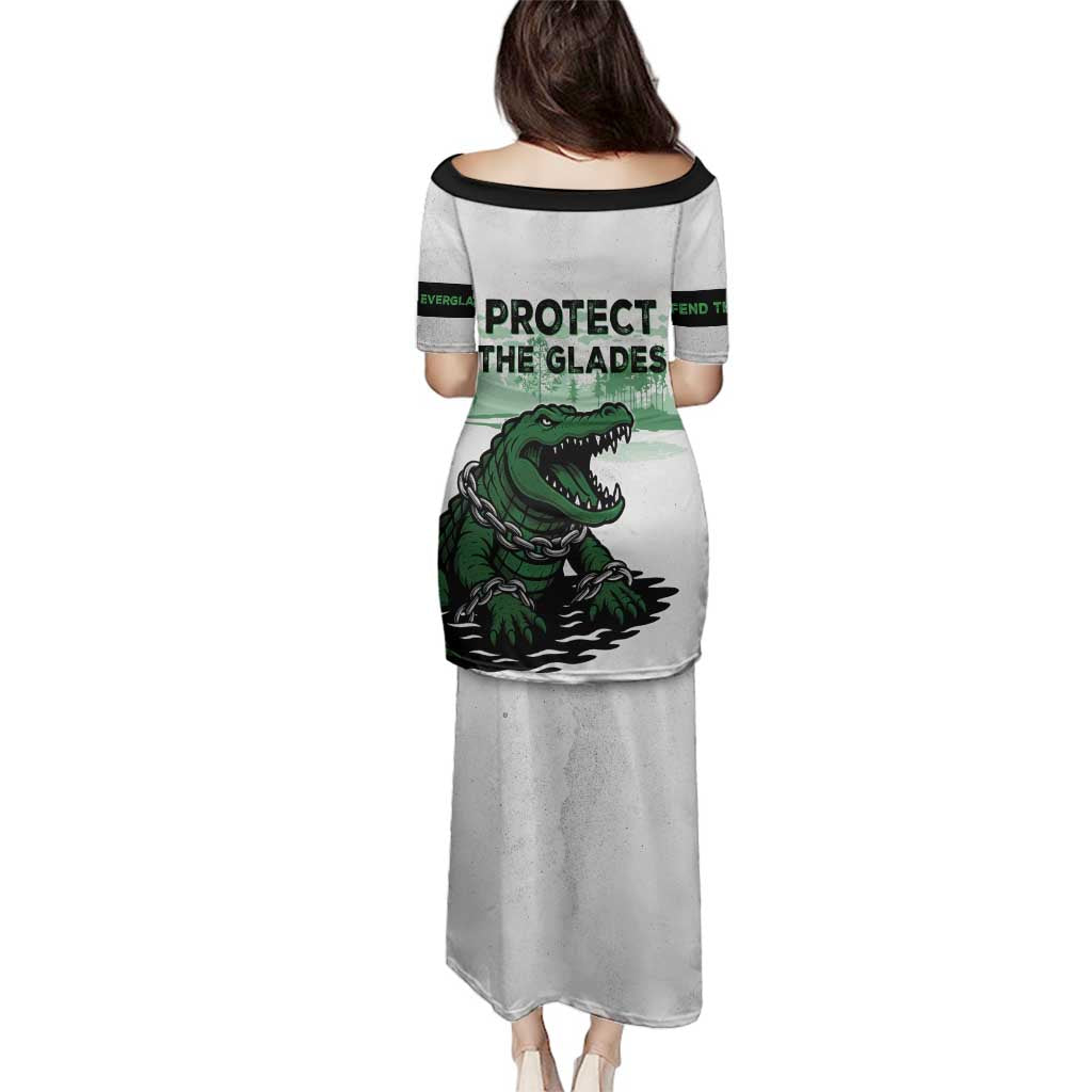 Alligator Alcatraz Defend Human Rights Family Matching Puletasi and Hawaiian Shirt Defend The Everglades - Wonder Print Shop