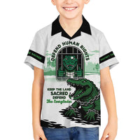 Alligator Alcatraz Defend Human Rights Family Matching Puletasi and Hawaiian Shirt Defend The Everglades - Wonder Print Shop