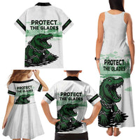 Alligator Alcatraz Defend Human Rights Family Matching Tank Maxi Dress and Hawaiian Shirt Defend The Everglades - Wonder Print Shop