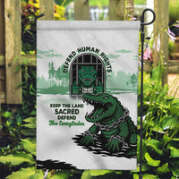Alligator Alcatraz Defend Human Rights Garden Flag Defend The Everglades - Wonder Print Shop