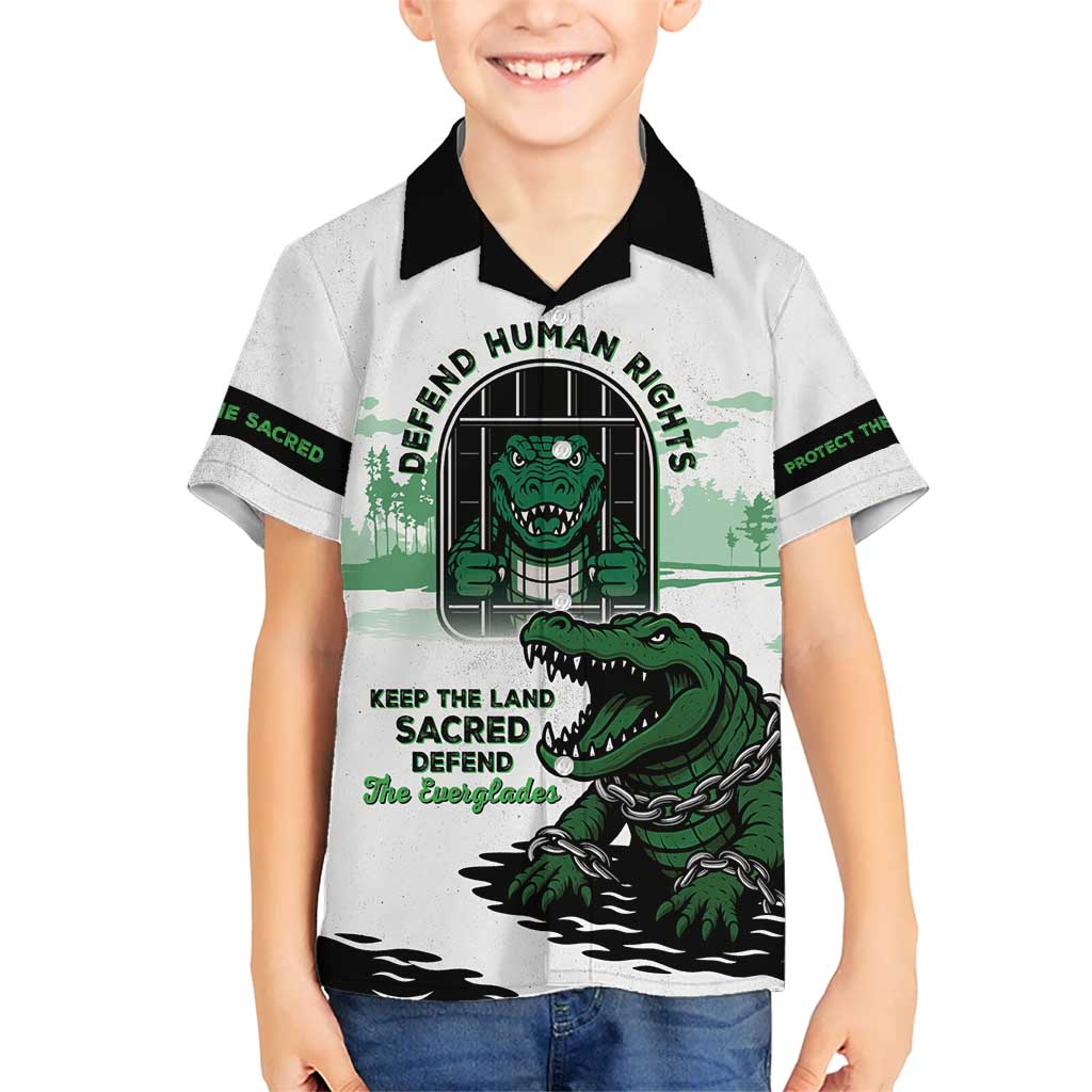 Alligator Alcatraz Defend Human Rights Hawaiian Shirt Defend The Everglades - Wonder Print Shop