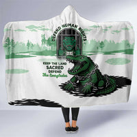 Alligator Alcatraz Defend Human Rights Hooded Blanket Defend The Everglades - Wonder Print Shop