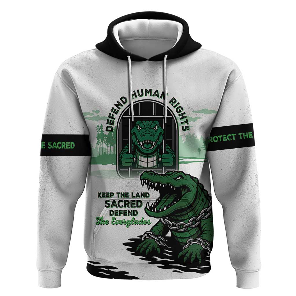 Alligator Alcatraz Defend Human Rights Hoodie Defend The Everglades - Wonder Print Shop