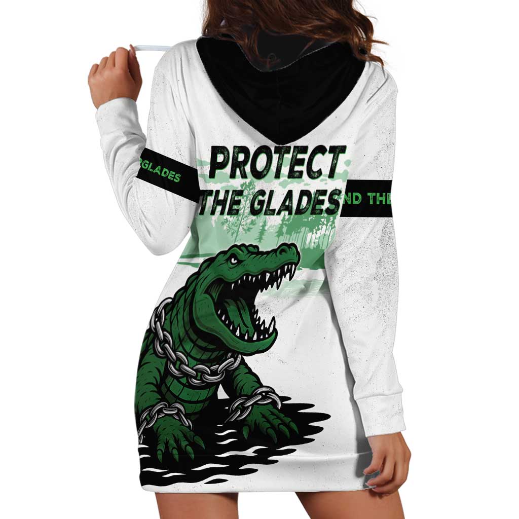 Alligator Alcatraz Defend Human Rights Hoodie Dress Defend The Everglades - Wonder Print Shop