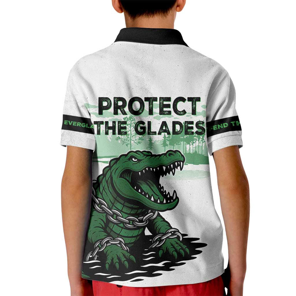 Alligator Alcatraz Defend Human Rights Kid Polo Shirt Defend The Everglades - Wonder Print Shop
