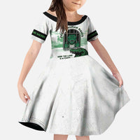Alligator Alcatraz Defend Human Rights Kid Short Sleeve Dress Defend The Everglades - Wonder Print Shop