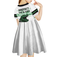 Alligator Alcatraz Defend Human Rights Kid Short Sleeve Dress Defend The Everglades - Wonder Print Shop