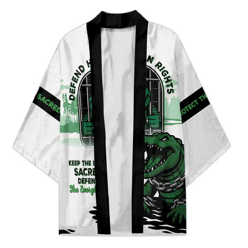 Alligator Alcatraz Defend Human Rights Kimono Defend The Everglades - Wonder Print Shop