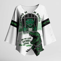 Alligator Alcatraz Defend Human Rights Kimono Sleeve Blouse Defend The Everglades - Wonder Print Shop