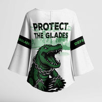 Alligator Alcatraz Defend Human Rights Kimono Sleeve Blouse Defend The Everglades - Wonder Print Shop