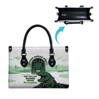Alligator Alcatraz Defend Human Rights Leather Bag Defend The Everglades - Wonder Print Shop