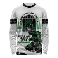 Alligator Alcatraz Defend Human Rights Long Sleeve Shirt Defend The Everglades - Wonder Print Shop