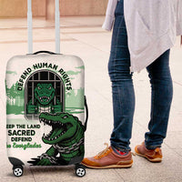 Alligator Alcatraz Defend Human Rights Luggage Cover Defend The Everglades - Wonder Print Shop