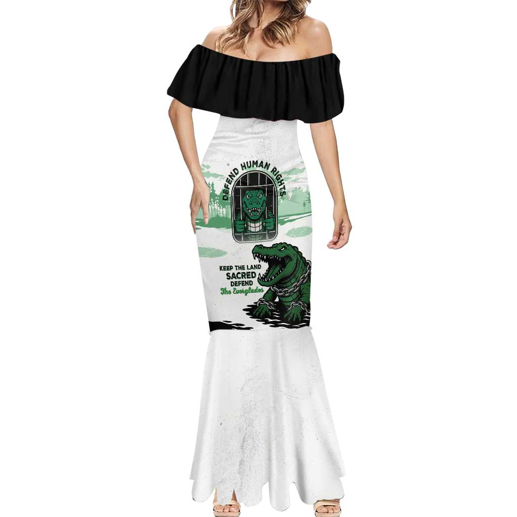 Alligator Alcatraz Defend Human Rights Mermaid Dress Defend The Everglades - Wonder Print Shop