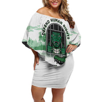 Alligator Alcatraz Defend Human Rights Off Shoulder Short Dress Defend The Everglades - Wonder Print Shop