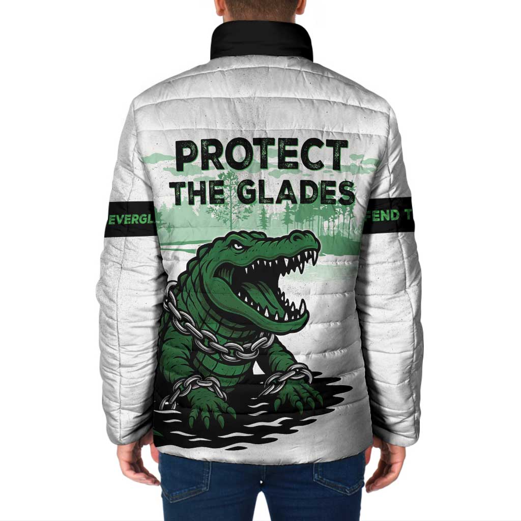 Alligator Alcatraz Defend Human Rights Padded Jacket Defend The Everglades - Wonder Print Shop