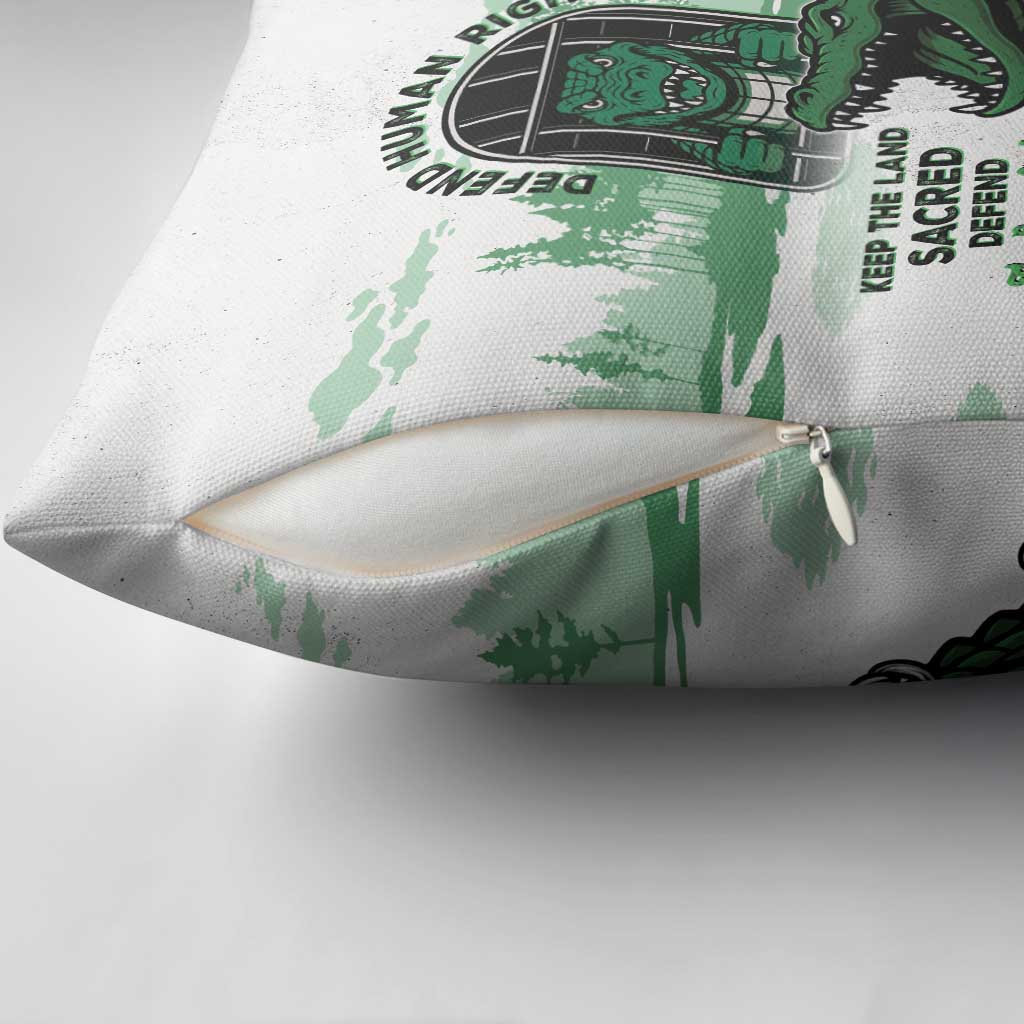 Alligator Alcatraz Defend Human Rights Pillow Cover Defend The Everglades - Wonder Print Shop