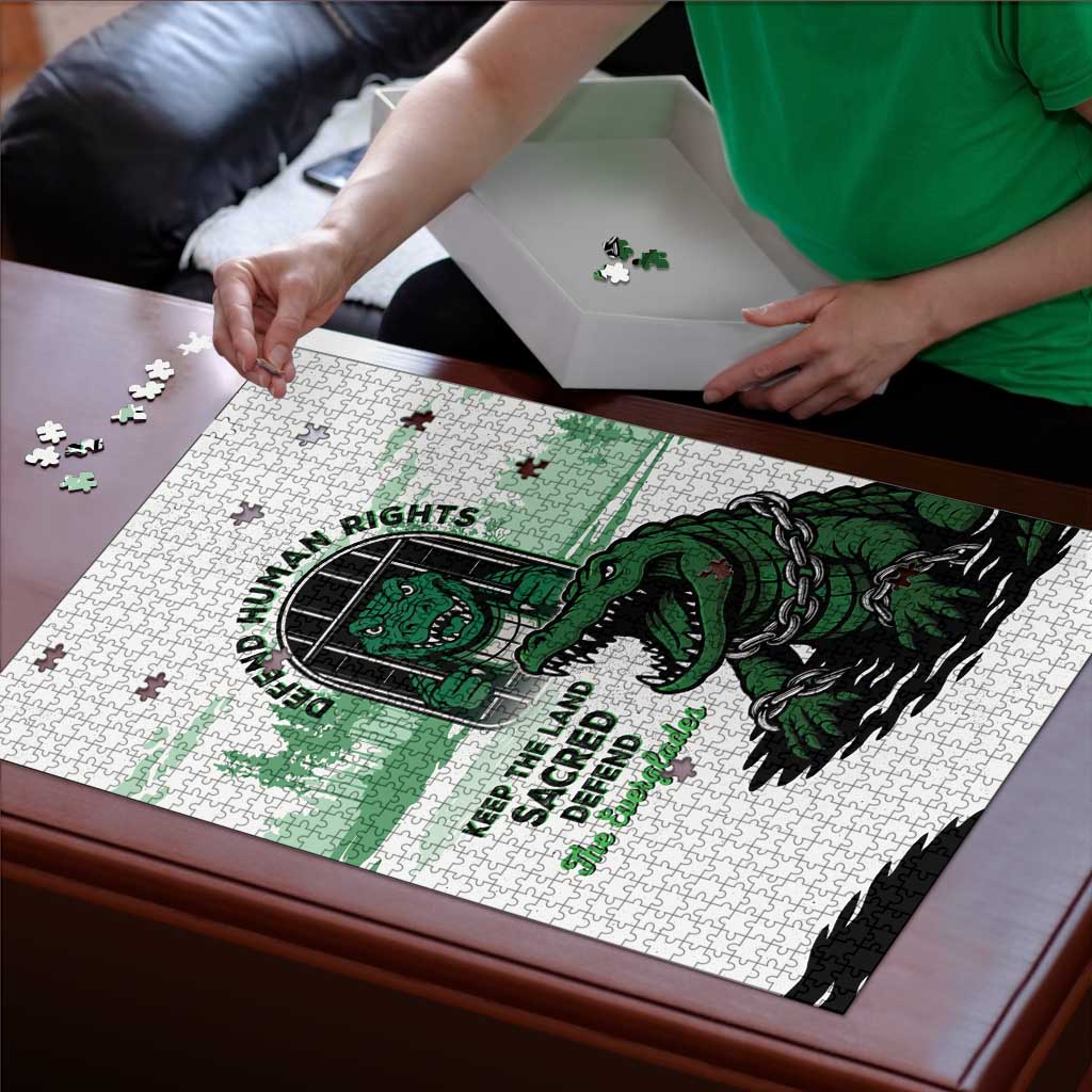 Alligator Alcatraz Defend Human Rights Puzzle Defend The Everglades - Wonder Print Shop
